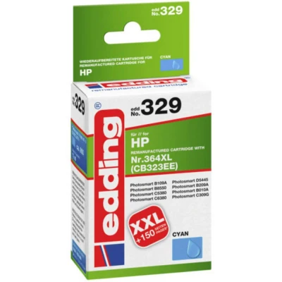 Afbeelding van Edding Inktcartridge vervangt HP 364XL, CB323EE Compatibel Cyaan EDD 329 18