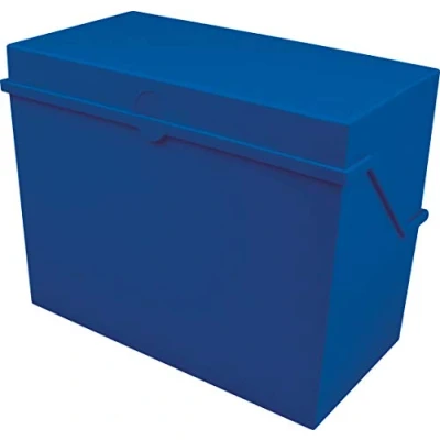 Afbeelding van helit H6214834 indexkaarten box &quot;the index&quot; DIN A8 dwars, incl. 100 en registers, kleine kaarten blauw