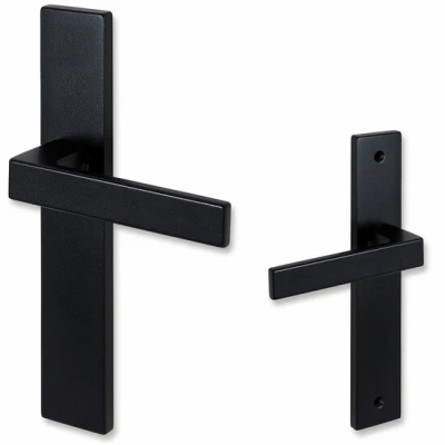 Afbeelding van Deurklink ELIOT op schild blind mat zwart