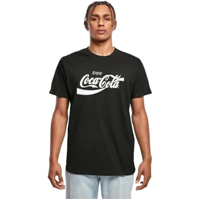 Afbeelding van Merchcode COCA COLA LOGO Tshirt print, Heren, Maat: Small, Black