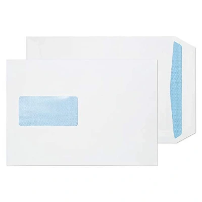 Afbeelding van Blake Puur dagelijks C5 229 x 162 mm 85gsm Zelfsluitende Vensterzak Enveloppen (FL3084) Wit Pack van 500