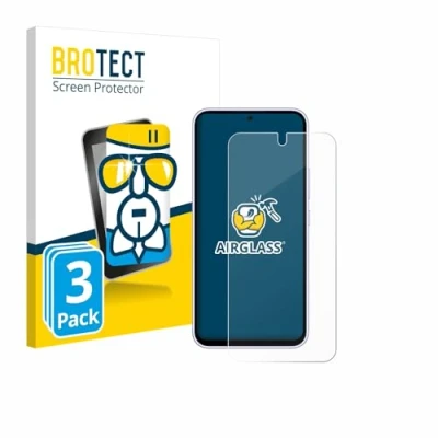 Afbeelding van BROTECT Screenprotector voor Samsung Galaxy A54 5G Enterprise Edition Folie Beschermfolie Beschermglas transparant (3 Stuks)