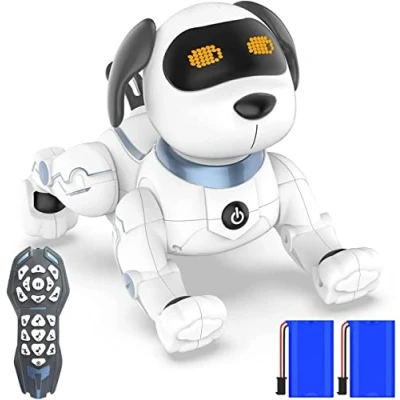Afbeelding van okk Afstandsbediening Robot Hond Speelgoed, RC Stunt Speelgoed voor Kinderen, Interactief &amp; Slim Dansen Elektronisch Huisdier LED Ogen, Kerstmis Verjaardag