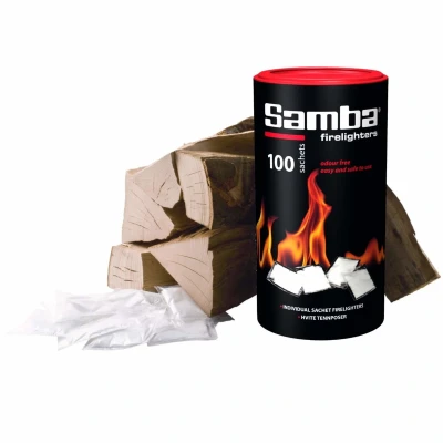 Afbeelding van Samba Aanmaakzakjes Openhaard 100 stuks in Koker