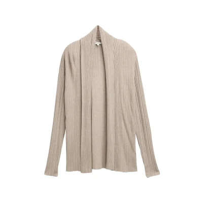 Afbeelding van TOM TAILOR Cardigan gebreide jas voor dames, 38330 Soft Taupe Melange, L