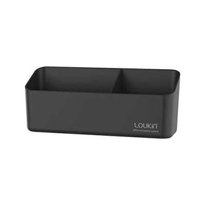 Afbeelding van loukin magnetische en zelfklevende markeringshouder, accessoire voor droog wissen, opbergorganizer whiteboard, glas of koelkasten (zwart)