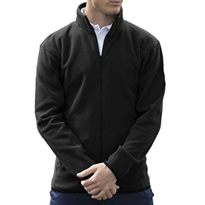 Afbeelding van Pro RTX Micro Fleece jack, lichte werkjas voor mannen, veelzijdige herenjas in vele kleuren, lentejas de maten S, M, L, XL, XXL, 3XL, 4XL, 5XL, 6XL, 7XL, zwart, 7XL