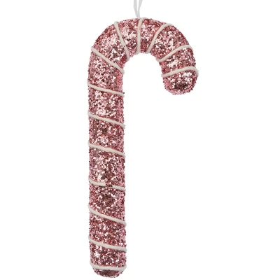 Afbeelding van Clayre &amp; Eef Kersthanger Zuurstok 7x2x17 cm Roze Kunststof