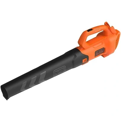 Afbeelding van Black+Decker BCBL200B Axial accu bladblazer (18 V, hoge blaassnelheid van 145 km/u, luchtvolume 577 m3/h, geïntegreerde bladkrabber, voor terrassen, paden, opritten, zonder + oplader)