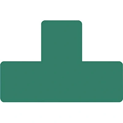 Afbeelding van Zelfklevende vloermarkering 150x50mm Symbool T vorm Groen 10 stuks