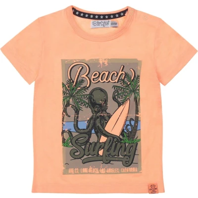 Afbeelding van Dirkje longsleeve met printopdruk oranje