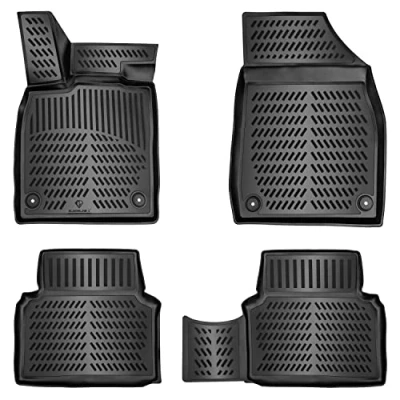 Afbeelding van ELMASLINE Design 3D rubberen matten set voor VW ID.4 (ID4) 2020 2024 Extra hoge rand vloermatten Accessoires