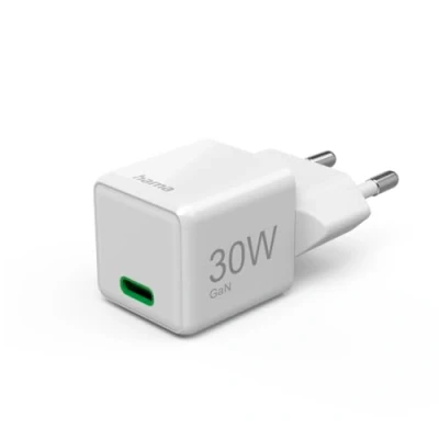 Afbeelding van Hama Fast Charger USB C PD/QC/GaN Super Mini 30 W Oplader Wit