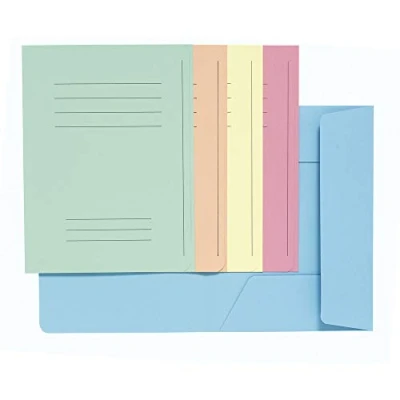 Afbeelding van Exacompta 235000E documentenmappen verpakking (met 25 mappen, van Manila karton, 3 kleppen, met tekstveld, 250 g, DIN A4, 21 x 29,7 cm) willekeurig gesorteerd