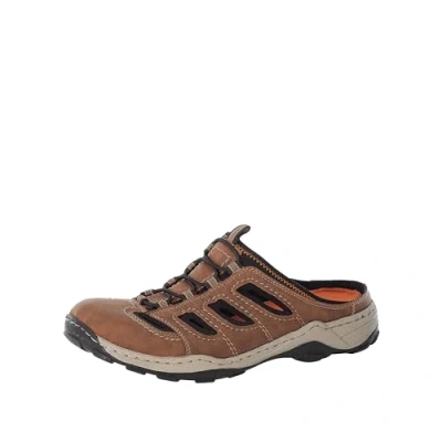 Afbeelding van Rieker heren 8096 slippers, Bruin combi, 41 EU