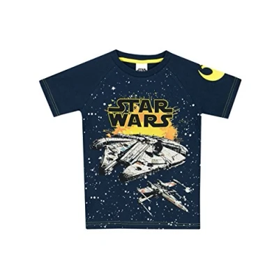 Afbeelding van Star Wars Millenium Falcon T Shirt voor jongens van 3 tot 15 jaar, marineblauw, 4 5 jaar