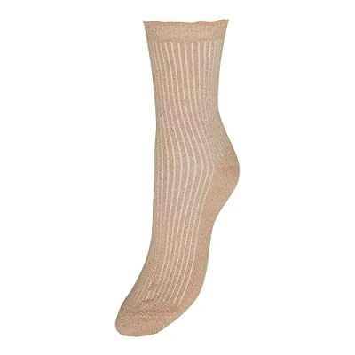 Afbeelding van Vero Moda Dames Vmmagic Glitter Sokken Noos, Zilveren Mink, one size