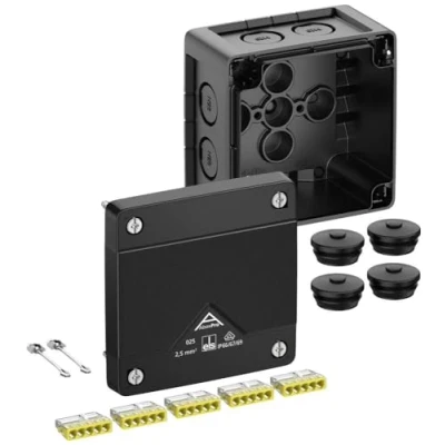 Afbeelding van Spelsberg Abox Pro 025 2,5²/sw Aftakkast (l x b h) 92 60 mm Zwart IP66, IP67, IP69 1 stuk(s)