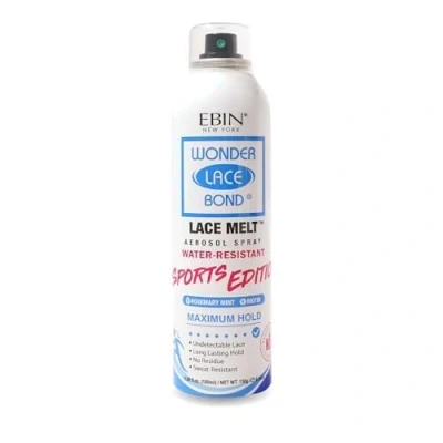 Afbeelding van EBIN NEW YORK Wonder Lace Melt Aerosolspray, sporteditie, rozemarijn, munt + biotine (180 ml), behoudt randen en punt, lange houdbaarheid maximale hechting, duurzame formule