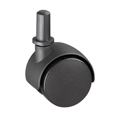 Afbeelding van Metafranc Dubbele rol Ø 50 mm met pen en huls kunststof wiel hard loopvlak glijlagers 35 kg draagkracht/transportrol/meubelrol/containerrol/parketrol / 800130