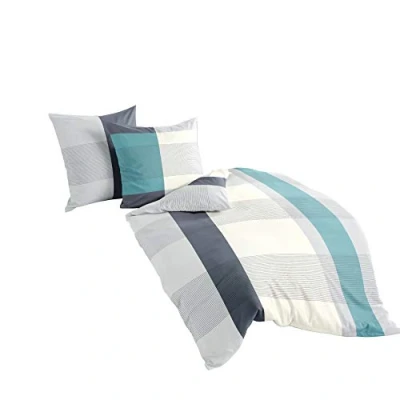 Afbeelding van Bierbaum Beddengoed 4643, Mako Satijn, Ocean 15, 135 X 200 En 80 cm, Blauw