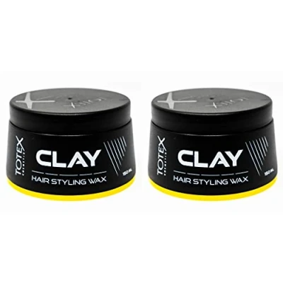 Afbeelding van Totex Haarstyling klei Wax I Natuurlijke rommelige Look geen glans 150 ml Mannen &amp; Vrouwen Styling Haar Sterke Hold Textuur Matte Finish Defining Paste (Pack van 2)