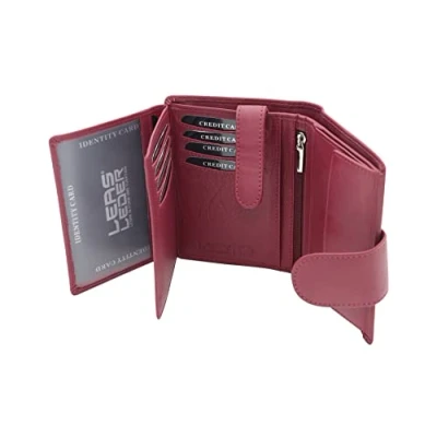 Afbeelding van LEAS Damesportemonnee met buitengrendel RFID beschermfolie in echt leer, rood Special Edition