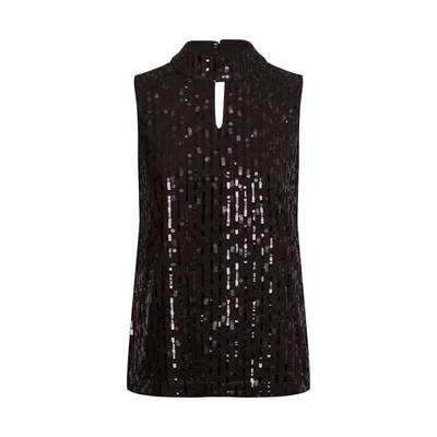 Afbeelding van Comma Top Glitter Zwart dessin 38