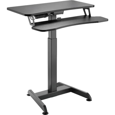 Afbeelding van LogiLink EO0014 Statafel Kleur tafelblad: Zwart Elektrisch in Hoogte verstelbaar, Ergonomisch, Toetsenbordplateau (uittrekbaar) (max.): 1220 mm