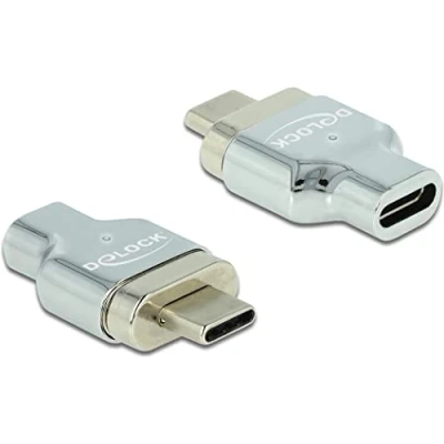 Afbeelding van Delock Thunderbolt™ 3 / USB Type C™ (DP Alt Mode) 8K 30 Hz Magnetic Adapter male to female