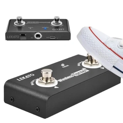 Afbeelding van LEKATO Draadloze Page Turner Pedaal Externe Pagina Tuner Draadloos voor Loop met Multi Loops Control en Smartphones Tablets Andriod Systeem Maak uw hand vrij