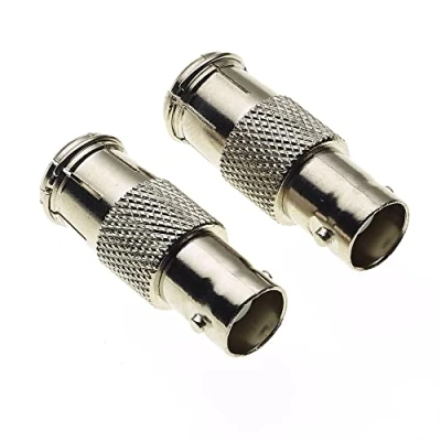 Afbeelding van BNC contactdoos Aan De Stopadapter Van TVcoax, 50 Ohm, Vernikkeld Messingslichaam Mannelijke Vrouwelijke Jack Adapter, Coax adapter 2, Coaxiale Adapters Pak 2