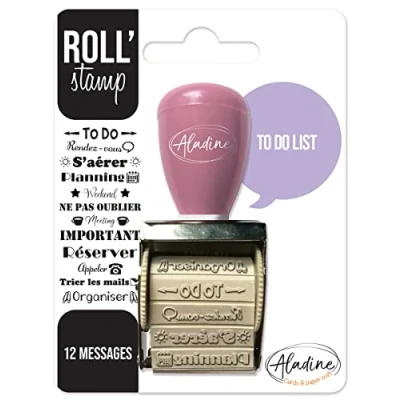 Afbeelding van Aladine Roll&#039; Stamp To Do List rolstempel 12 berichten om te stempelen ideaal voor Bullet Journal, scrapbooking