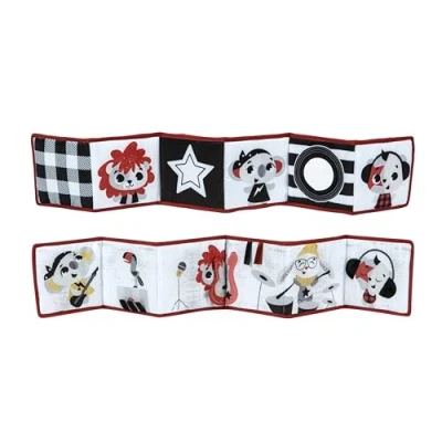 Afbeelding van Tiny Love Dubbelzijdig eerste boekje, Zacht babyboekje, 0+ m, Knisperboekje, Black &amp; White, Dubbelzijdig, 6 activiteiten, Stimuleert zintuigen, motoriek en ogen, Buikliggingspeeltje, Rockers