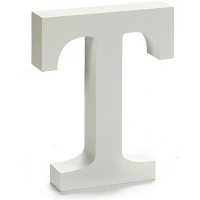 Afbeelding van Brief T Hout Wit (2 x 16 14,5 cm) (24 Stuks)