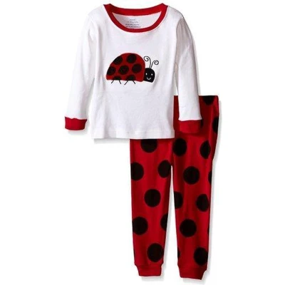Afbeelding van Elowel Meisjes &quot;Lieveheersbeestje&quot; Pyjama set 100% katoen (maat 122/7 jaar)