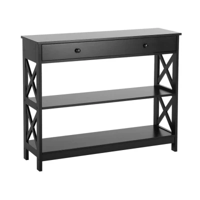 Afbeelding van Beliani Consoletafel MONTGOMERY Zwart mdf