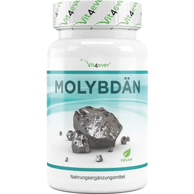 Afbeelding van Vit4ever Molybdeen 150 µg 365 tabletten voor één jaar Zuiver Natriummolybdaat Essentieel Sporenelement Hooggedoseerd Veganistisch