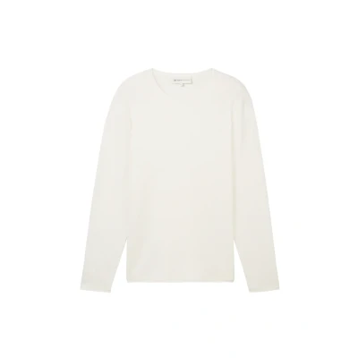 Afbeelding van TOM Tailor R NECK Trui, Heren, Maat: Large, Weiß