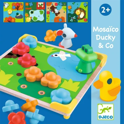 Afbeelding van Djeco mozaïekpuzzel mosaïco ducky &amp; co