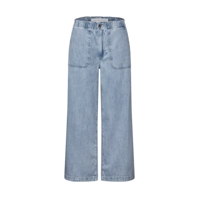 Afbeelding van Street One WIDE Flared Jeans, Dames, Maat: 30x26, Blau