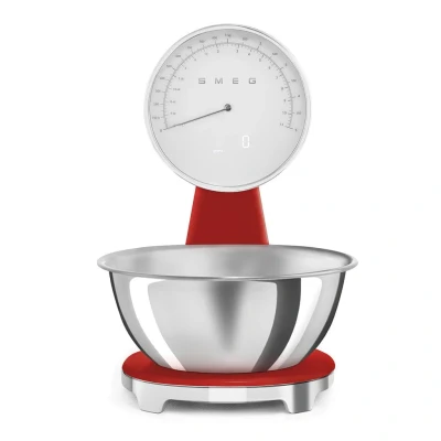 Afbeelding van SMEG KSF01RDWW Weegschaal Analoog en digitaal Rood