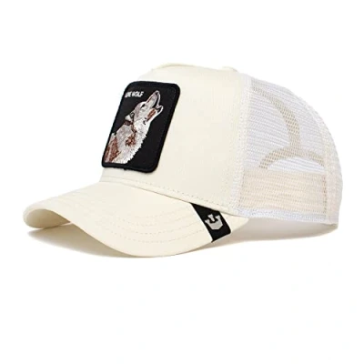 Afbeelding van Goorin Bros The Lone Wolf White A Frame Adjustable Trucker Cap One Size