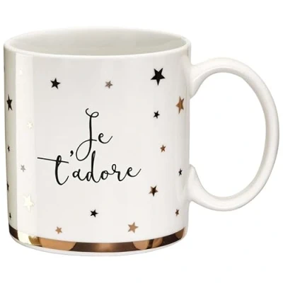 Afbeelding van Dräger Originele mok theekop als cadeau voor uw dierbaren Koffiemok van fijn porselein 350 ml 8 cm in diameter x 8,5 hoogte &quot;Ich vereine Dich