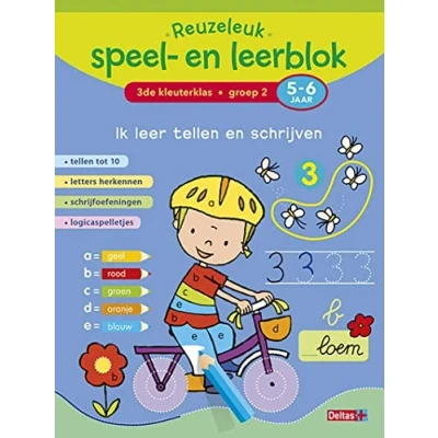 Afbeelding van Deltas Reuzeleuk speel en leerblok Ik leer tellen schrijven (5 6 j.)