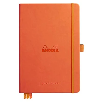 Afbeelding van Rhodia 118784C GoalBook (DIN A5, 14,8 x 21 cm, 120 vellen, gestippeld, 90 g, elegant en praktisch), 1 stuk, Tangerine