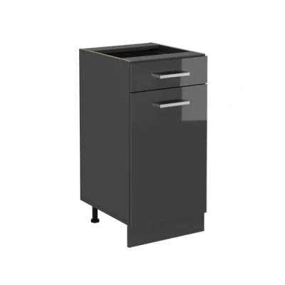 Afbeelding van Vicco Keukenonderkast R Line, Antraciet Hoogglans/Antraciet, 40 cm zonder werkblad