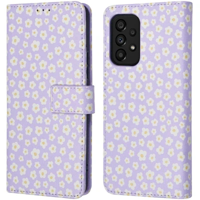 Afbeelding van Samsung Galaxy A53 Hoesje Kunstleder iMoshion Bookcase Paars Telefoonhoesje