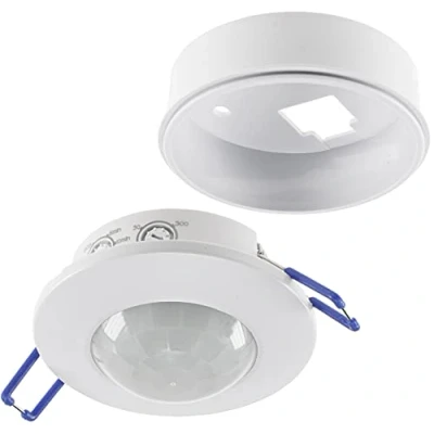 Afbeelding van Inbouw Bewegingsmelder IP20 Bewegingssensor voor binnen met detectiehoek 360 Bewegingsdetector tot 1200 Watt Wit