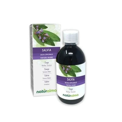 Afbeelding van Echte salie (Salvia officinalis) bladeren Alcoholvrije moedertinctuur Naturalma Vloeibaar extract druppels 500 ml Voedingssupplement Veganistisch